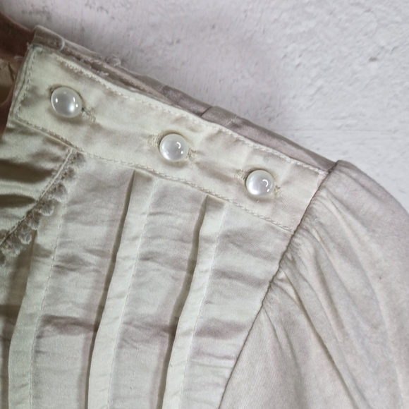 Anthropologie Tiny Romantic Ivory Victorian Style Blouse - Picture 9 of 12